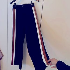 Stephanie Wide Leg Stripe Ponte Pants